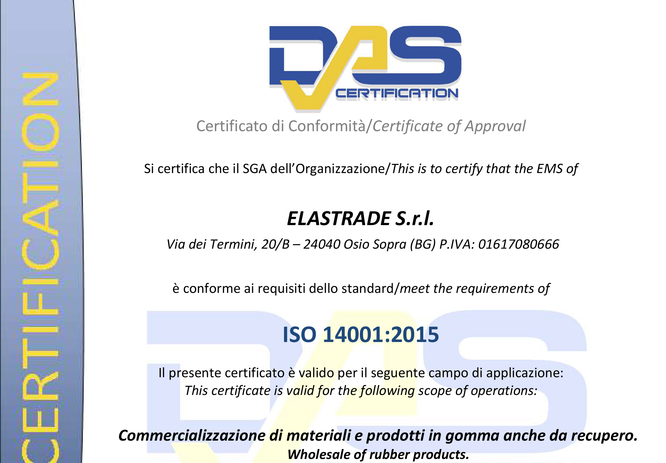 Das Certification 14001:2015